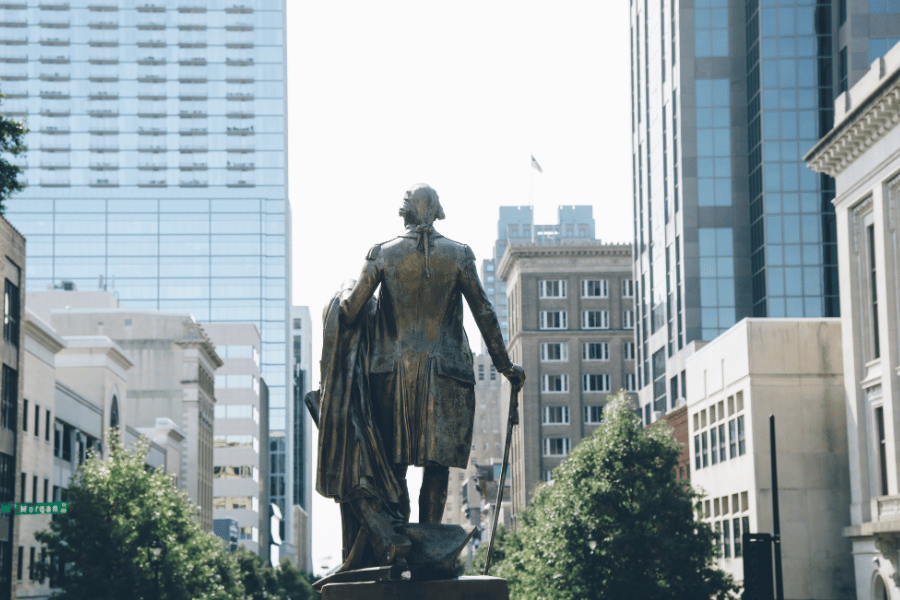 Sir Walter Raleigh Statue in Downtown Raleigh NC
