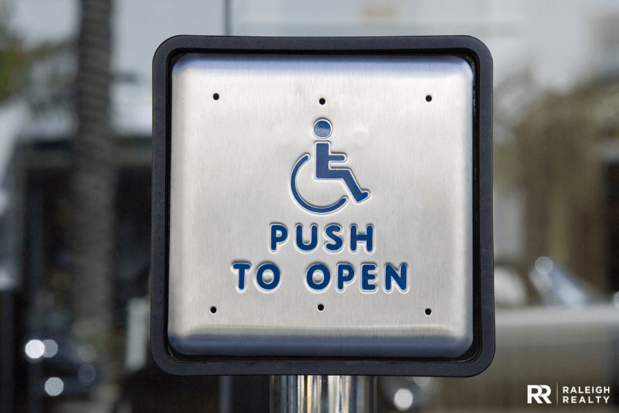 Handicap button push to open the door 