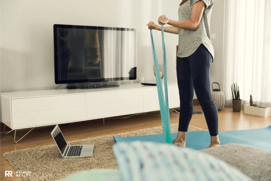 Home workout  - Working out at home is a new home buying trend that homebuyers are seeking