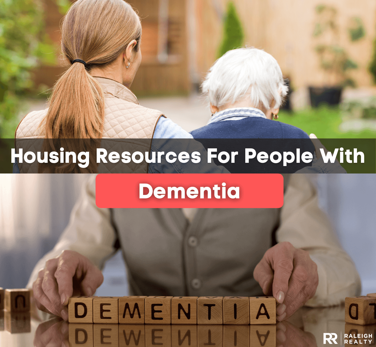 An elderly mother and her daughter who are walking together - housing resources for people who have dementia