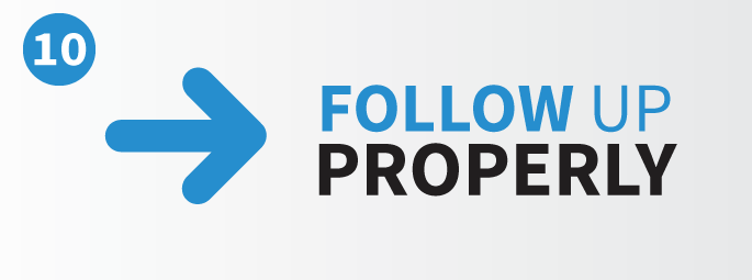 Follow up strategies in real estate