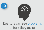 Realtors can see problems before they occur in real estate