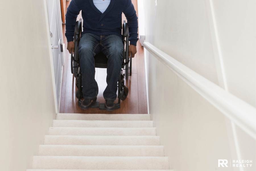 Wheelchair can make getting up the stairs difficult so installing ramps will help