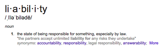 What is a liability in Real Estate?