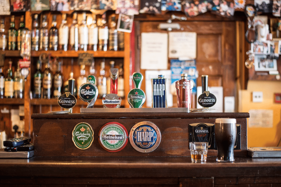 Irish pub with beer 