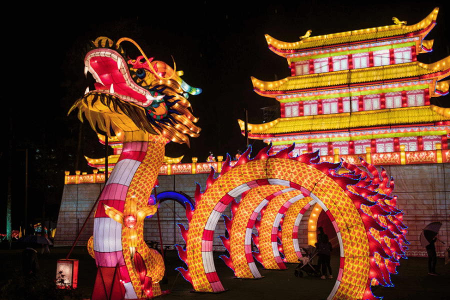 LED dragon at chinese lantern festival