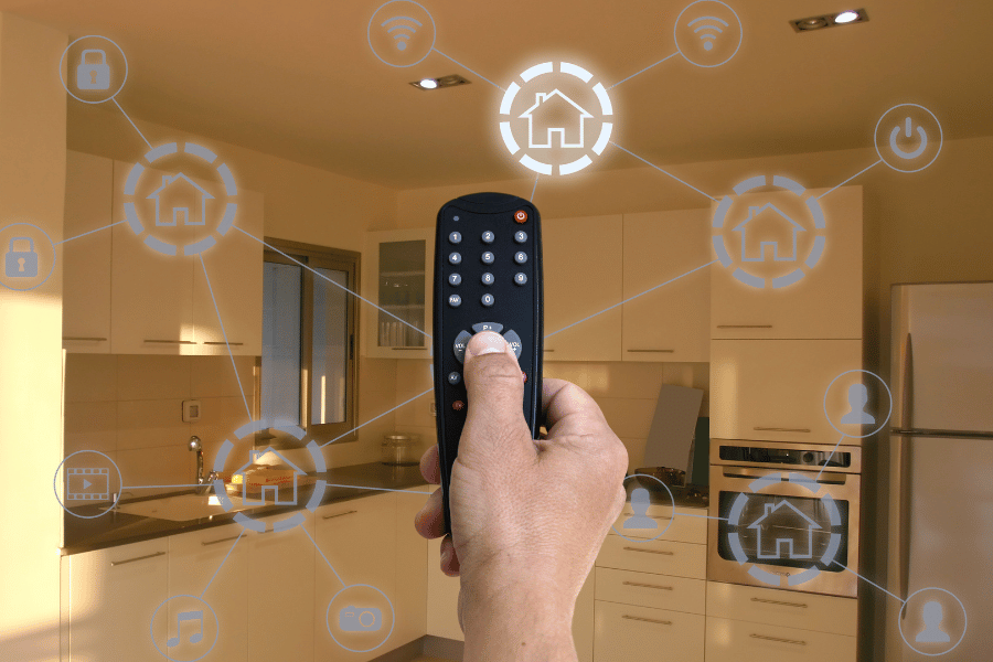 Smart home remote control with home automation