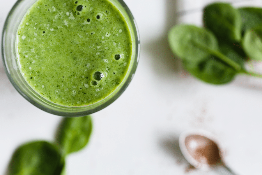 glass of cold pressed green juice