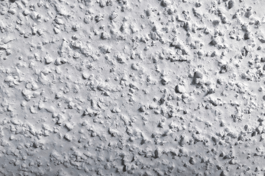 Close up of popcorn ceiling