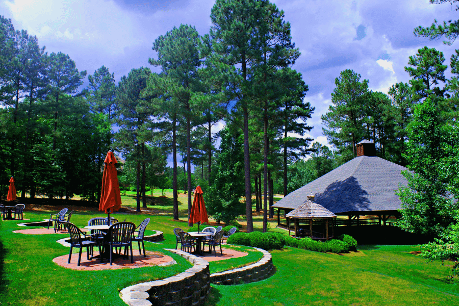 anderson creek club picnic tables and gazebo