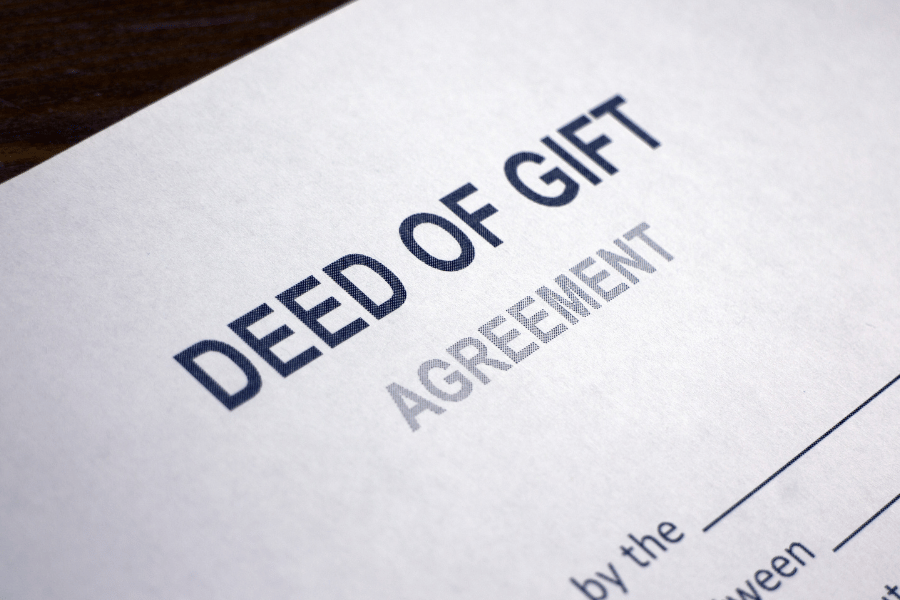 Gift deed agreement form for selling