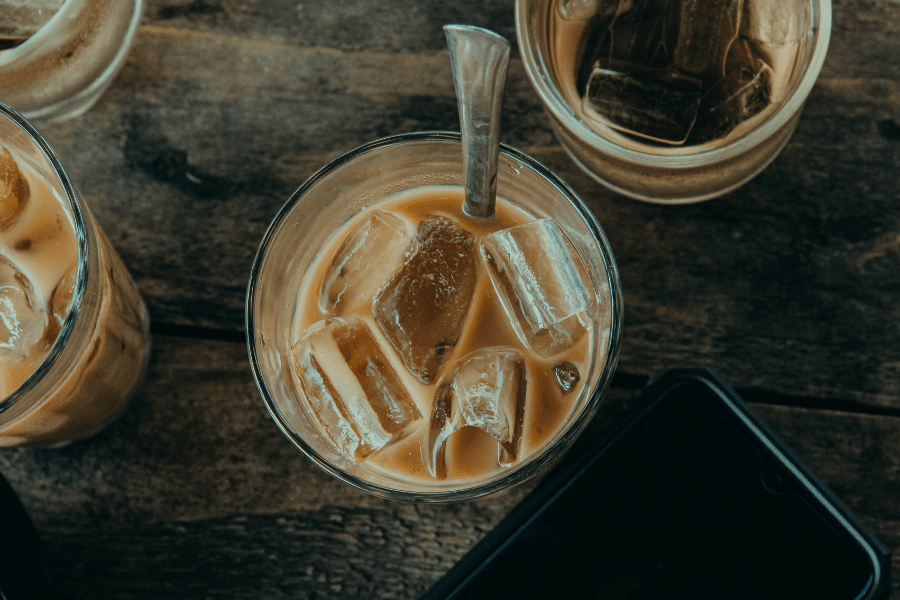 Iced coffee in glass