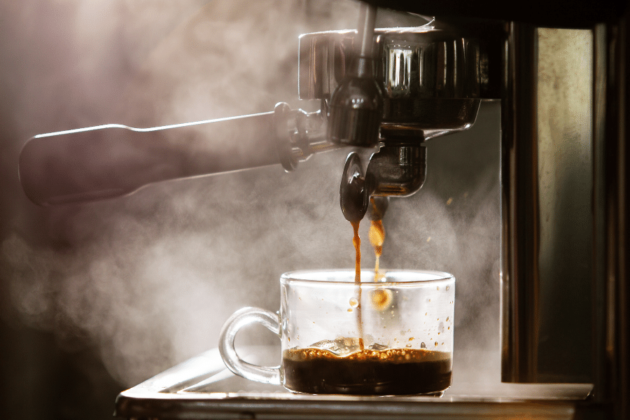 making fresh espresso