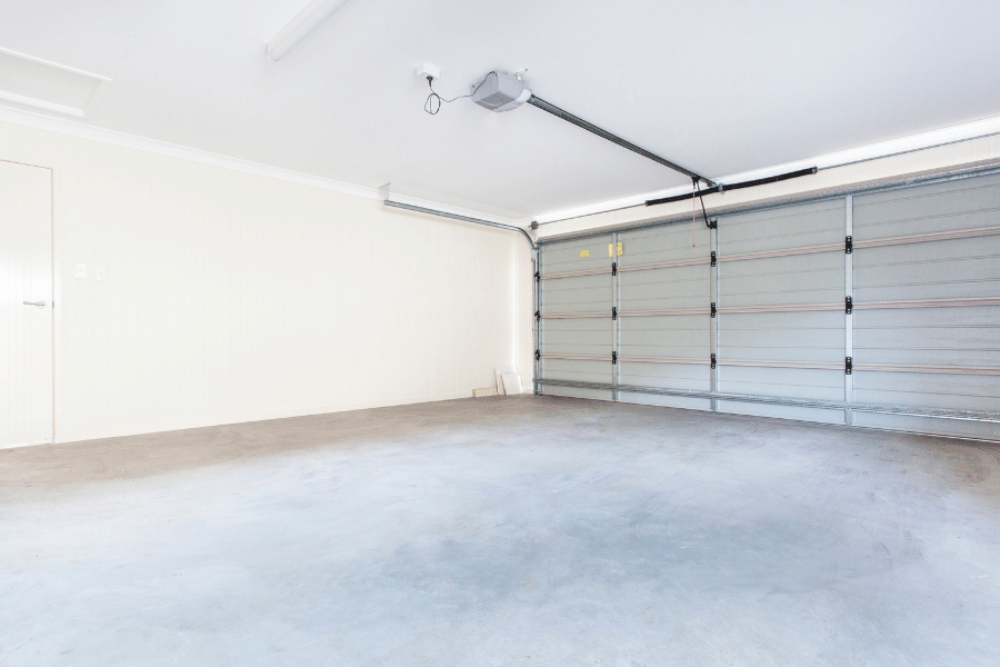 empty garage with garage door
