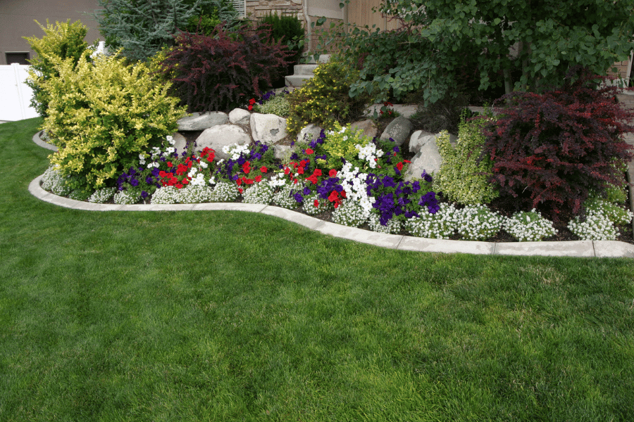 landscaping the yard to help boost curb appeal to sell home