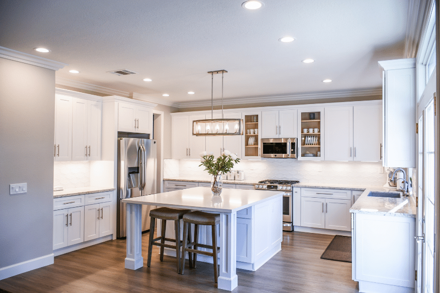 new kitchen appliances in a big kitchen