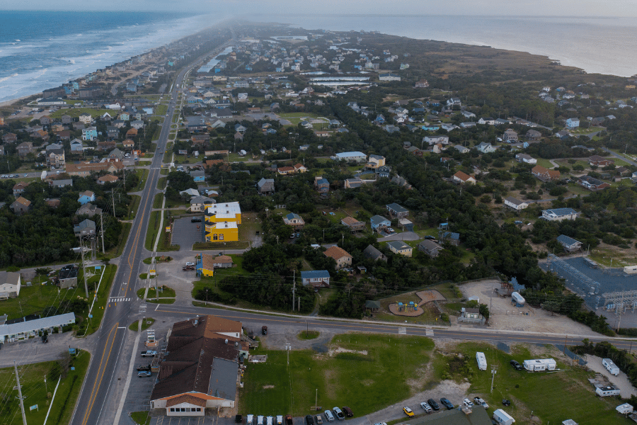 Birds Eye view of the entire OBX NC