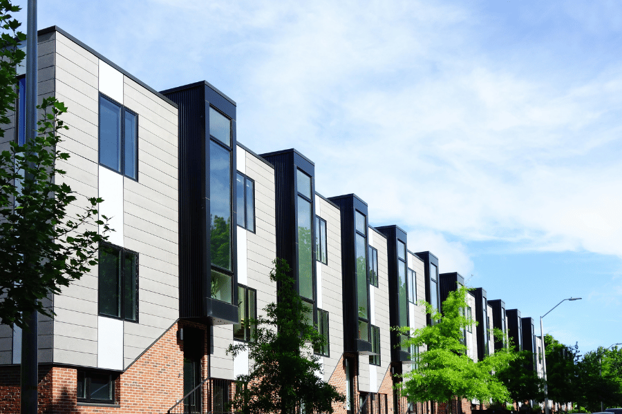 modern townhomes in Downtown Raleigh 