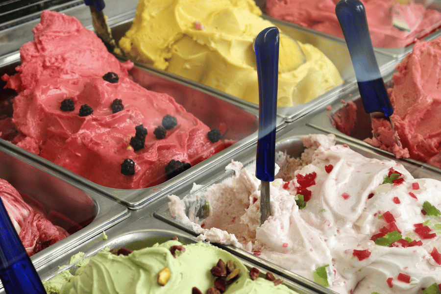 Ice cream flavors with toppings NC