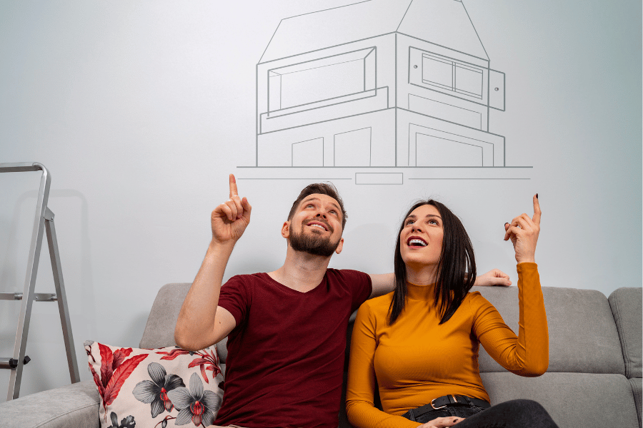 Couple planning on what home they want to buy