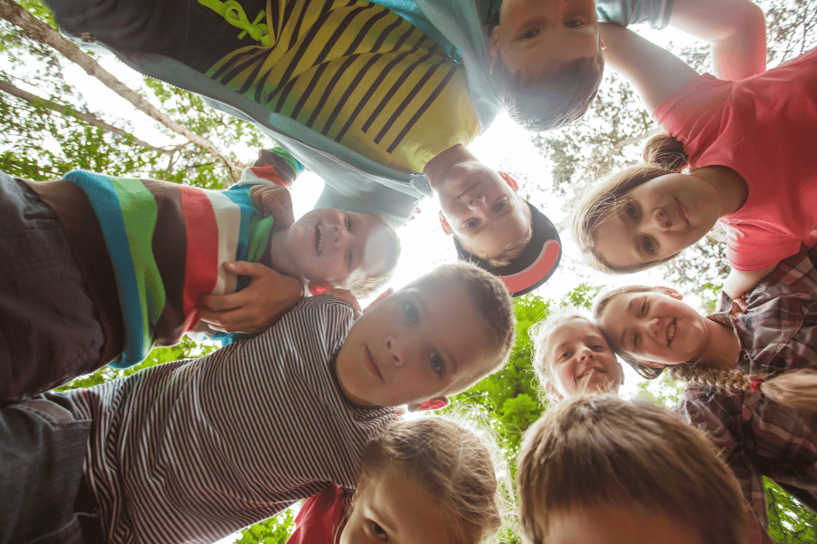 kids having fun together at summer camp