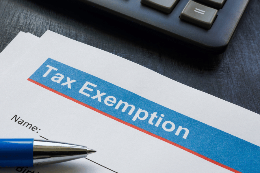 Tax exemptions form