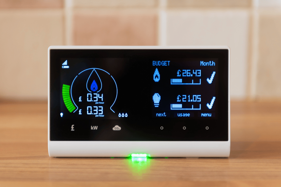 Home energy monitor with numbers of home