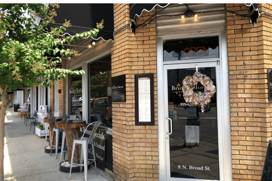 brick and mortar entrance in Angier, NC