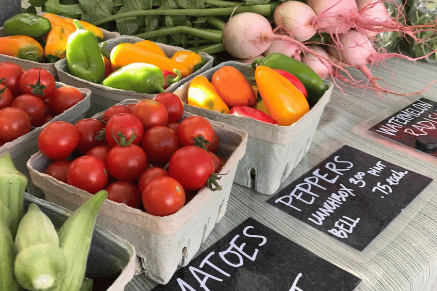 Apex, NC farmers market vegetables