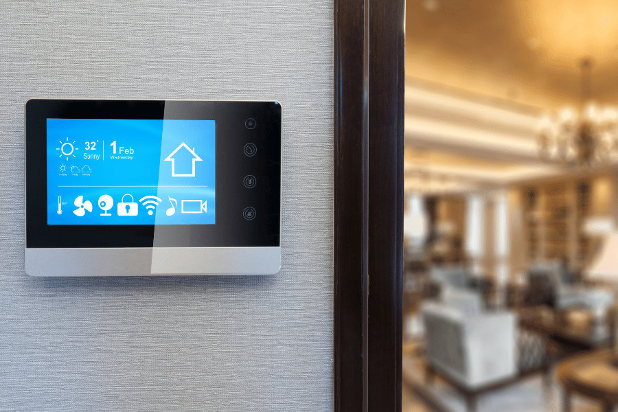 Smart home with home automation system set up