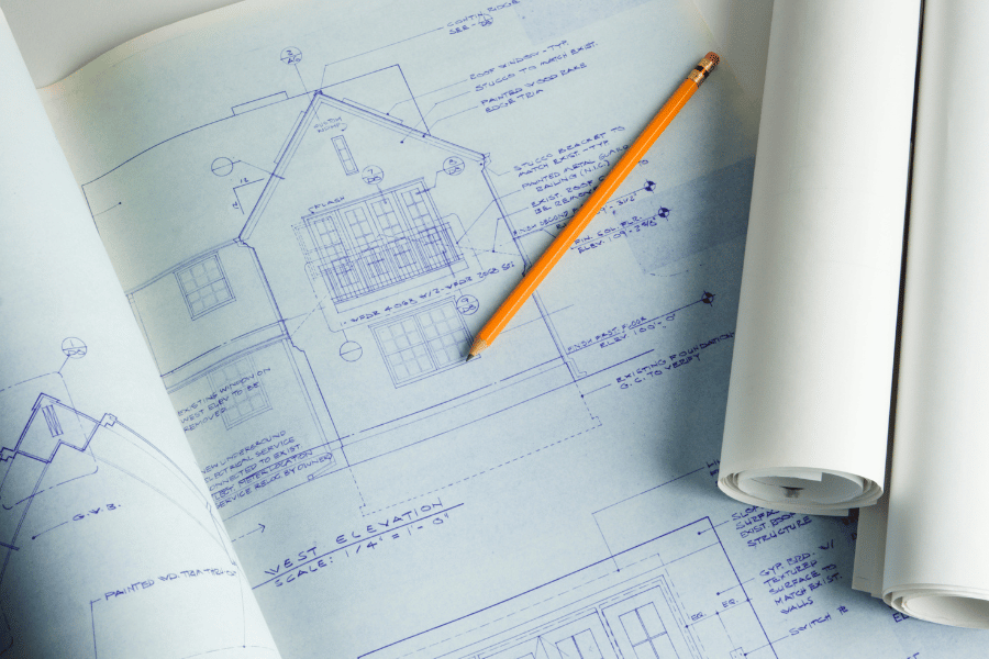 Home addition blueprint