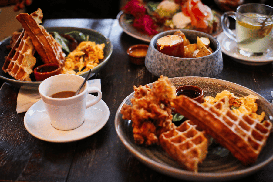 Enjoy the best chicken and waffles in Downtown Raleigh at Beasley's Kitchen