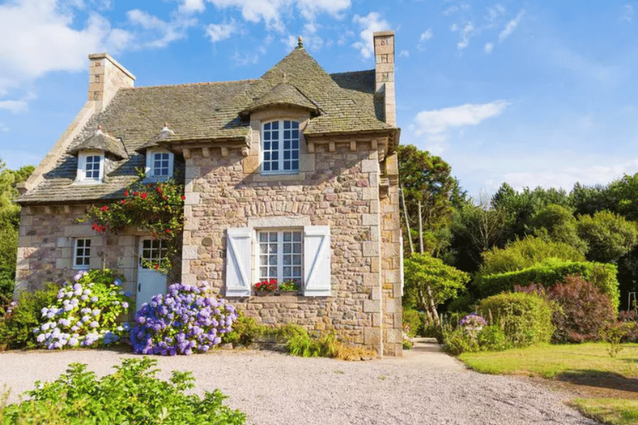 brick french cottage